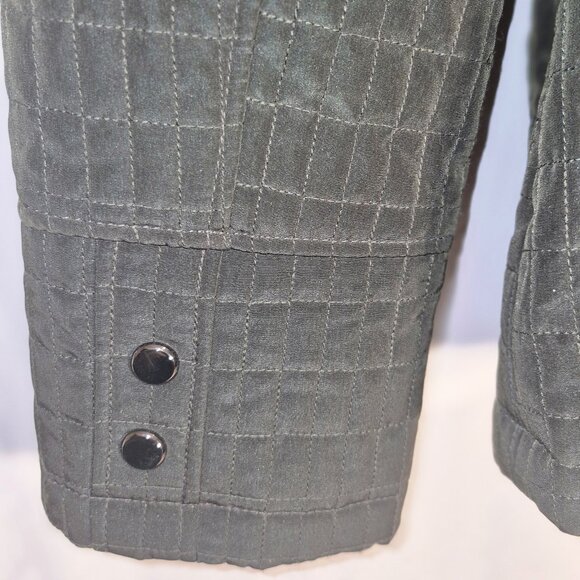 ST. JOHN'S BAY Long jacket, lined, waffled design, black in size Medium - Picture 12 of 16